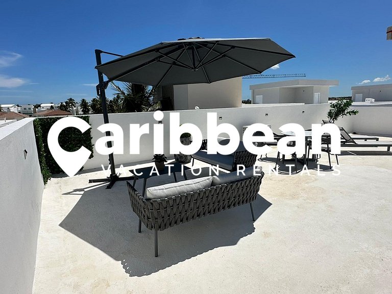 Modern Penthouse with Pool by Bavaro Beach