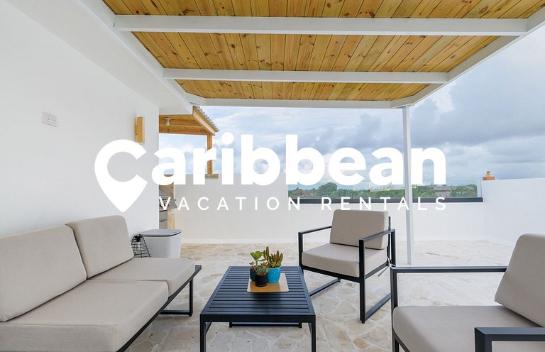 Penthouse con picuzzi privado y barbacoa en Bávaro