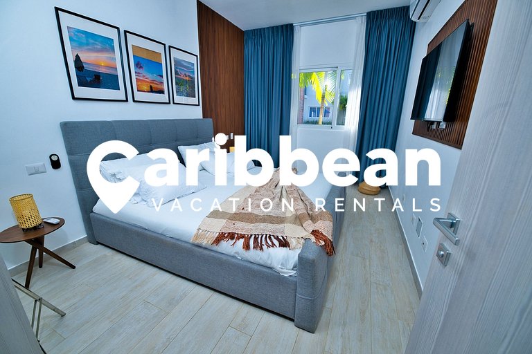 Encantador 1BR con piscina cerca de Playa Bávaro
